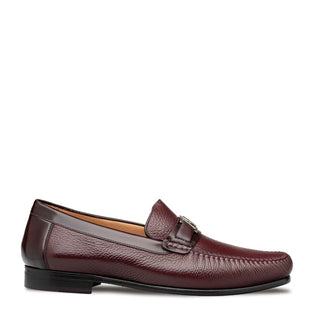 Mezlan R7384 Men's Shoes Burgundy Deer-Skin Leather Dress Moccasin Loafers (MZ3586)-AmbrogioShoes