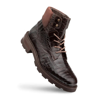 Mezlan RX4855 F Men's Shoes Brown Exotic Crocodile / Suede Leather Rugged Boots (MZ3563)-AmbrogioShoes