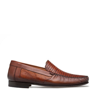 Mezlan RX738-L Men's Shoes Cognac Exotic Lizard / Nappa Leathers Moccasin Loafers (MZ3701)-AmbrogioShoes