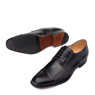 Mezlan Republic Men's Shoes Black Calf-skin Oxfords 9053 (MZ3030)-AmbrogioShoes