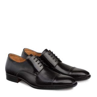 Mezlan Republic Men's Shoes Black Calf-skin Oxfords 9053 (MZ3030)-AmbrogioShoes