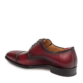 Mezlan Republic Men's Shoes Burgundy Calf-skin Leather Oxfords 9053 (MZ3042)-AmbrogioShoes