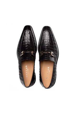 Mezlan Rhodas Crocodile Horse-Bit Loafer