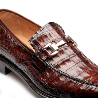 Mezlan Rhodas Crocodile Horse-Bit Loafer-AmbrogioShoes