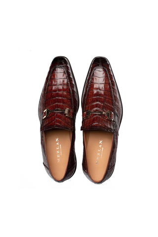 Mezlan Rhodas Crocodile Horse-Bit Loafer