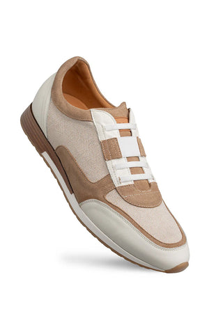 Mezlan Riumar Suede & Linen Sneaker