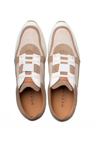 Mezlan Riumar Suede & Linen Sneaker