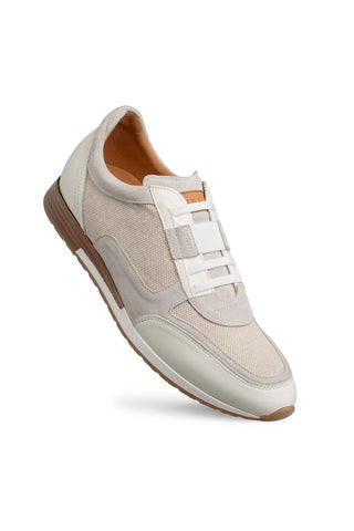 Mezlan Riumar Suede & Linen Sneaker
