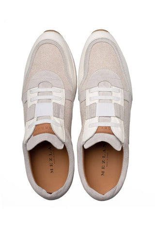Mezlan Riumar Suede & Linen Sneaker