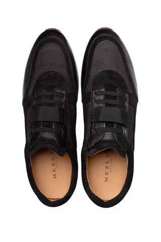 Mezlan Riumar Suede & Linen Sneaker