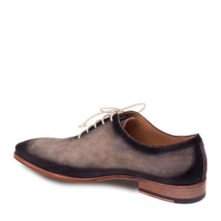 Mezlan Rossini Mens Italian Suede Grey Oxfords (MZ2929)-AmbrogioShoes