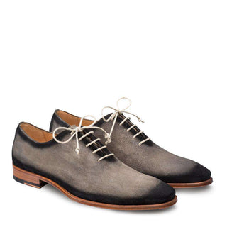 Mezlan Rossini Mens Italian Suede Grey Oxfords (MZ2929)-AmbrogioShoes