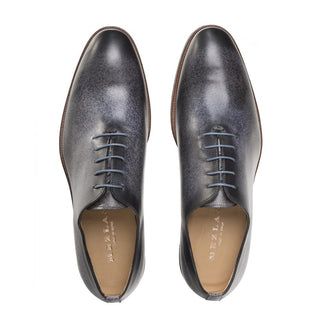 Mezlan S20034 Men's Shoes Gray Patina Leather Dress-Casual Wholecut Oxfords (MZ3409)-AmbrogioShoes