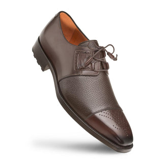 Mezlan S20069 Men's Shoes Brown Deer-Skin / Calf-Skin Leather Derby Oxfords (MZ3397)-AmbrogioShoes