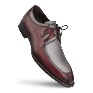 Mezlan S20126 Men's Shoes Burgundy & Gray Patina Leather Split-Toe Derby Oxfords (MZ3410)-AmbrogioShoes