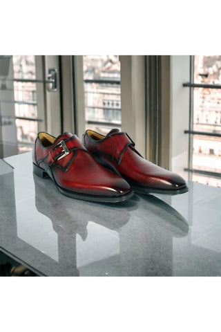 Mezlan S20131 Patina Leather Monkstrap Loafers (MZ3557)