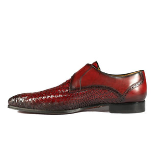 Mezlan S20271 Men's Shoes Woven / Calf-Skin Leather Opanka Monk-Straps Loafers (MZ3484)-AmbrogioShoes