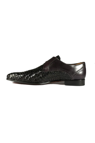 Mezlan S20271 Woven / Calf-Skin Leather Opanka Monk-Straps Loafers (MZ3484)-AmbrogioShoes