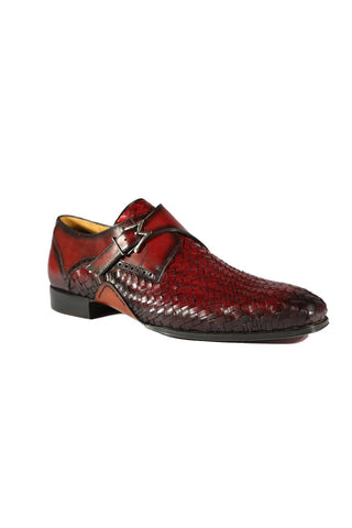 Mezlan S20271 Woven / Leather Opanka Monk-Straps Loafers (MZ3484)