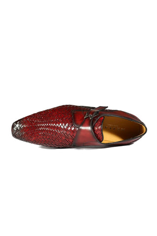 Mezlan S20271 Woven / Leather Opanka Monk-Straps Loafers (MZ3484)