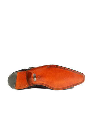 Mezlan S20271 Woven / Leather Opanka Monk-Straps Loafers (MZ3484)