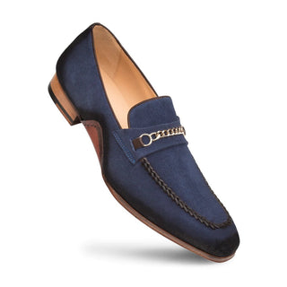 Mezlan S20272 Men's Shoes Blue Suede Leather Ornament Loafers (MZ3457)-AmbrogioShoes