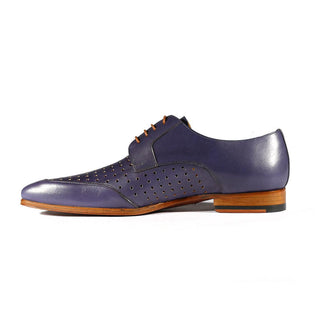 Mezlan S20273 Men's Shoes Perforated Calf-Skin Leather Opanka Derby (MZ3472)-AmbrogioShoes