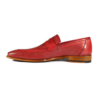 Mezlan S20296 Men's Shoes Perforated Leather Classic Penny Loafers (MZ3482)-AmbrogioShoes