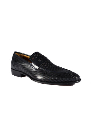 Mezlan S20296 Perforated Leather Classic Penny Loafers (MZ3482)-AmbrogioShoes