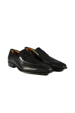 Mezlan S20296 Perforated Leather Classic Penny Loafers (MZ3482)