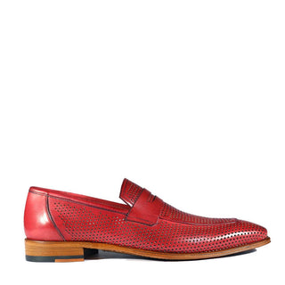 Mezlan S20296 Perforated Leather Classic Penny Loafers (MZ3482)-AmbrogioShoes