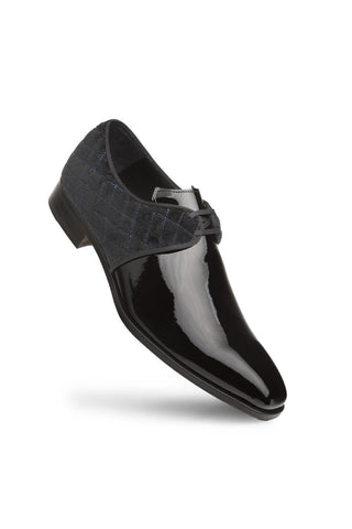 Mezlan S20307 Black Velvet / Patent Dress Derby (MZ3427)