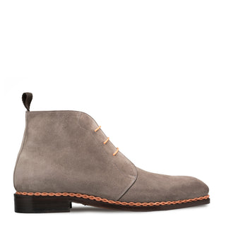 Mezlan S20420 Men's Shoes Taupe Suede Leather Contrast Welt Chukka Boots (MZ3514)-AmbrogioShoes