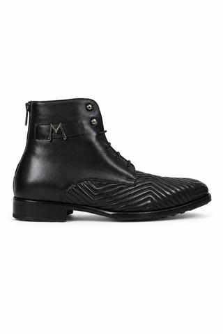 Mezlan S20516 Quilted / Calf-Skin Leather Lace up Boots (MZ3554)