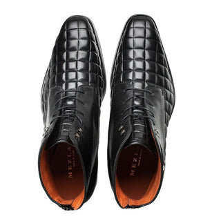 Mezlan S20538 Quilted / Calf-Skin Leather Lace up Boots (MZ3527)-AmbrogioShoes