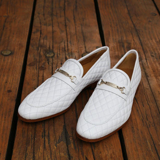 Mezlan S20618 Men's Shoes Quilted Calf-Skin Leather Horsebit Slip-On Loafers (MZ3615)-AmbrogioShoes