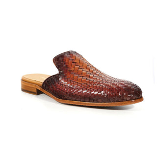 Mezlan S20667 Woven Leather Casual Slip-On Mules (MZ3616)-AmbrogioShoes