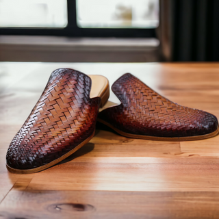 Mezlan S20667 Woven Leather Casual Slip-On Mules (MZ3616)-AmbrogioShoes