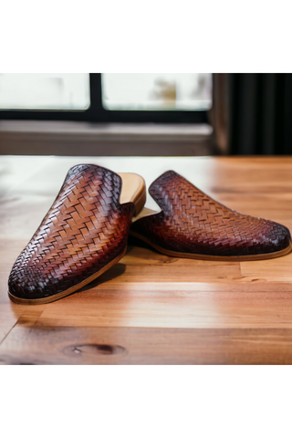 Mezlan S20667 Woven Leather Casual Slip-On Mules (MZ3616)