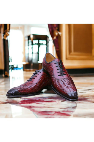 Mezlan S20702 Woven Leather Dress/ Formal Laceup Oxfords (MZ3617)