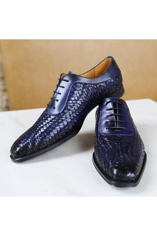 Mezlan S20702 Woven Leather Dress/ Formal Laceup Oxfords (MZ3617)