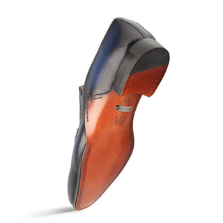 Mezlan S20756 Men's Shoes Blue Deer-Skin Leather Opanka Loafers (MZ3610)-AmbrogioShoes