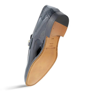 Mezlan S20780 Men's Shoes Black Patent Leather Slip-On Horsebit Loafers (MZ3567)-AmbrogioShoes