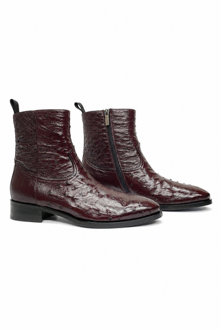 Mezlan SX4798-S Ostrich Straight-Heel Zipper Boots (MZ3436)