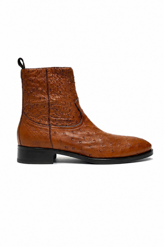 Mezlan SX4798-S Ostrich Straight-Heel Zipper Boots (MZ3436)