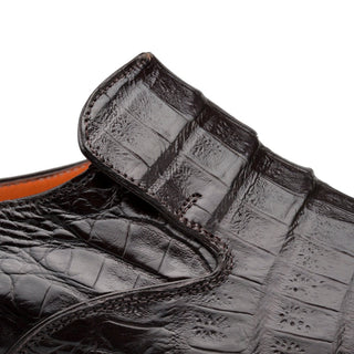 Mezlan SX4869-F Men's Shoes Brown Exotic Crocodile Plain Toe Slip-On Loafers (MZ3635)-AmbrogioShoes