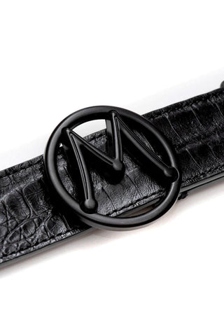 Mezlan SXB11491F Men's Crocodile Circle Icon Belt (MZB1204)