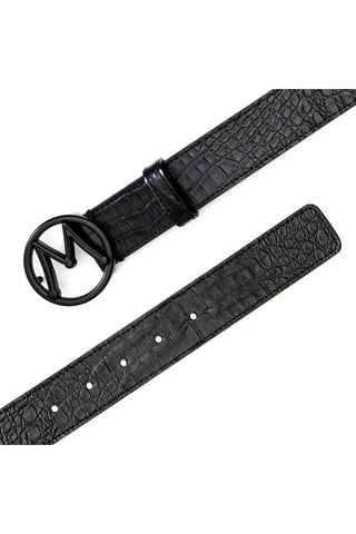 Mezlan SXB11491F Men's Crocodile Circle Icon Belt (MZB1204)