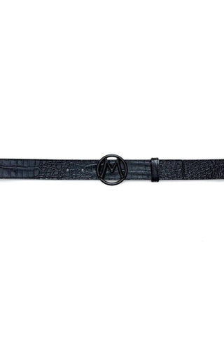 Mezlan SXB11491F Men's Crocodile Circle Icon Belt (MZB1204)