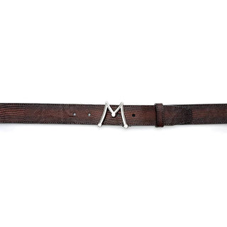 Mezlan SXB11492L Cognac Exotic Lizard Floating Icon Men's Belt (MZB1223)-AmbrogioShoes